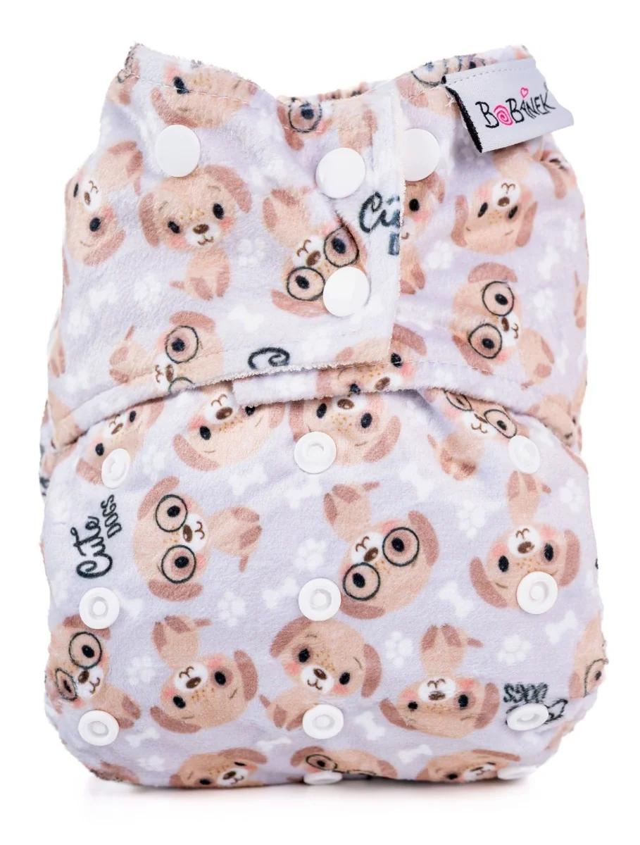 Bobánek Kapsová extra jemná AIO plena Premium patentky 1 ks cute dogs