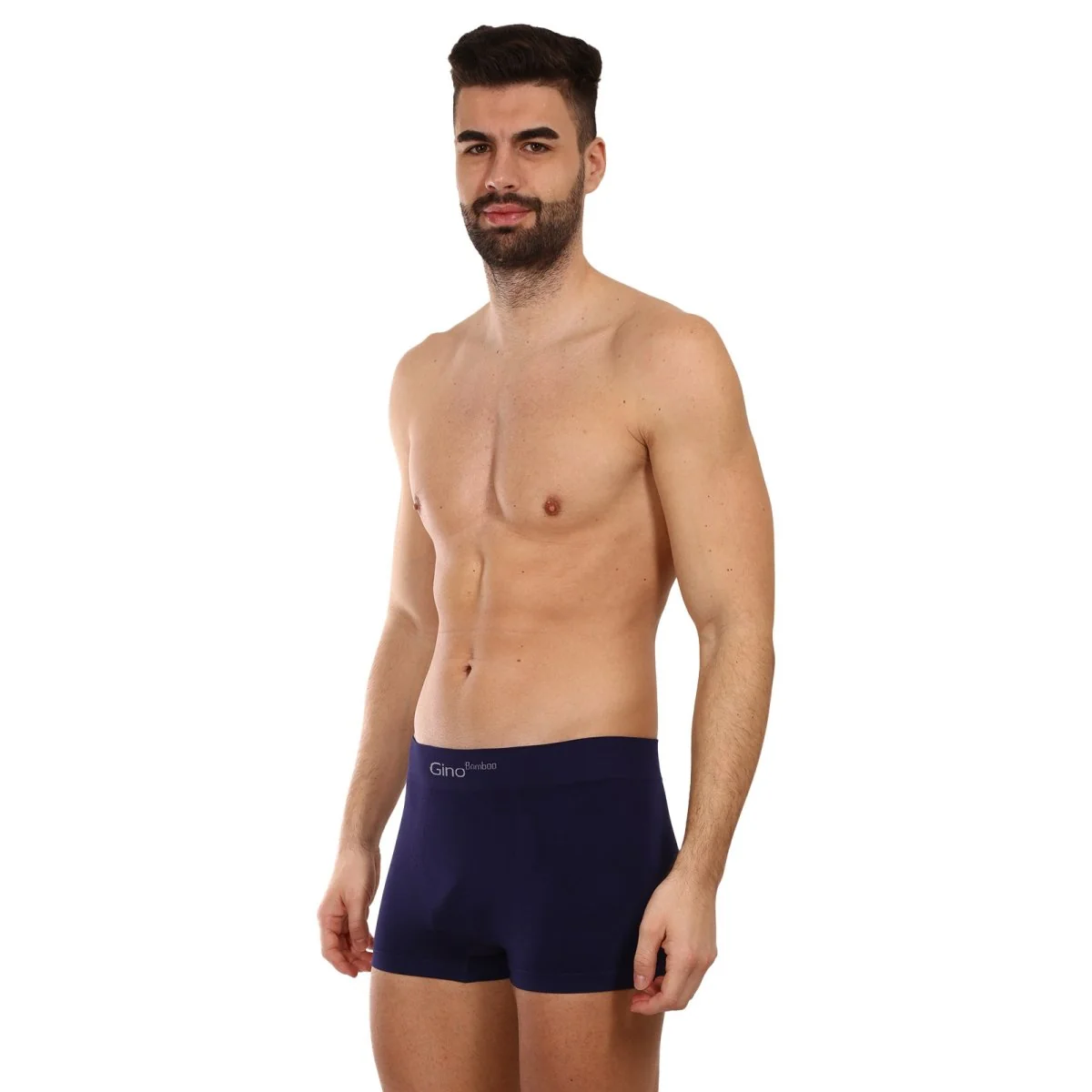 Gino Pánské boxerky bezešvé bambusové modré (53004) L