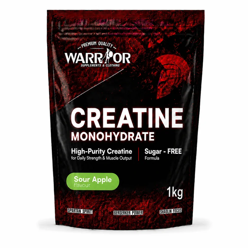 Warrior Kreatin monohydrát v práškové formě 1kg Sour Apple