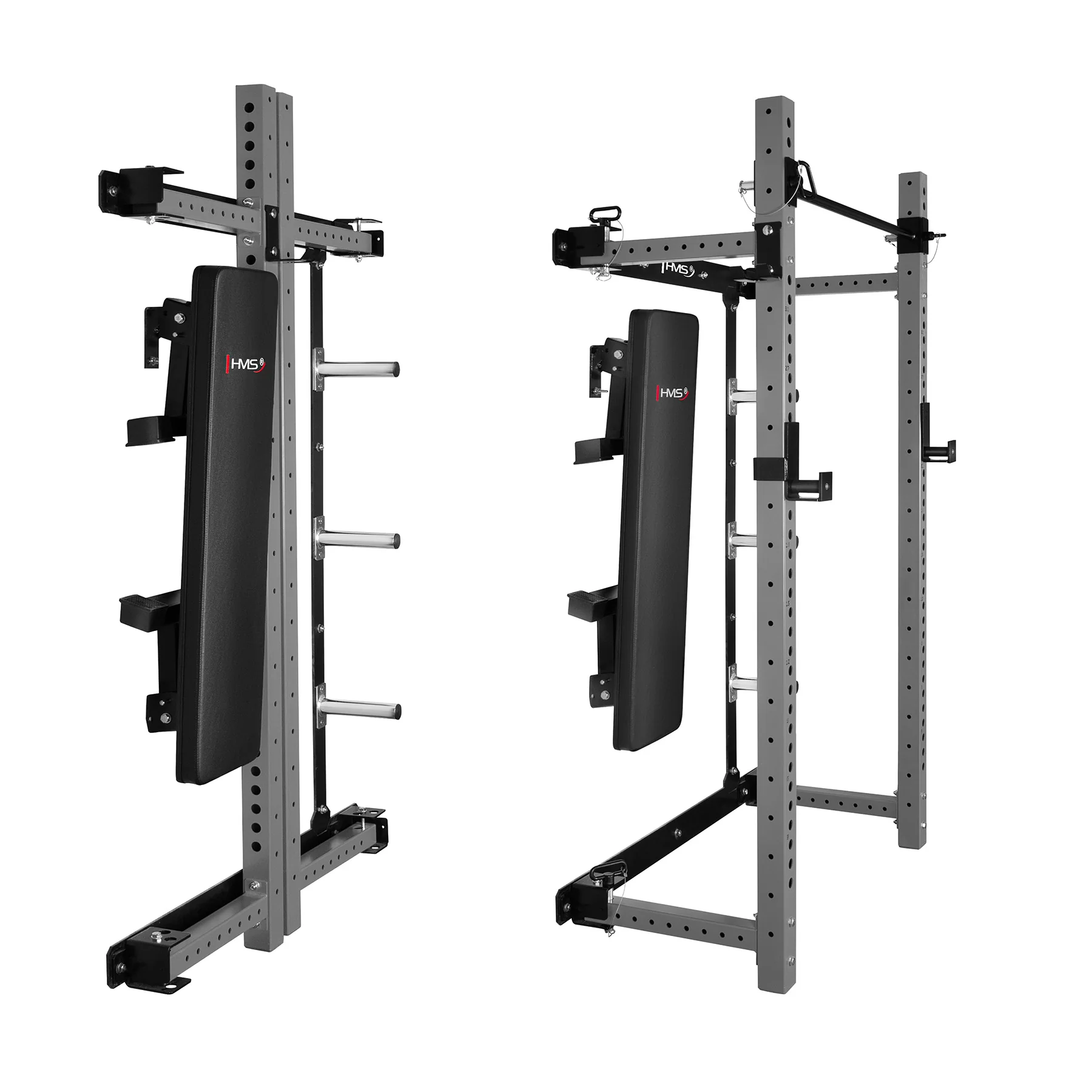 HMS Multifunkční skládací posilovací stojan - Power Rack KLT34 šedý