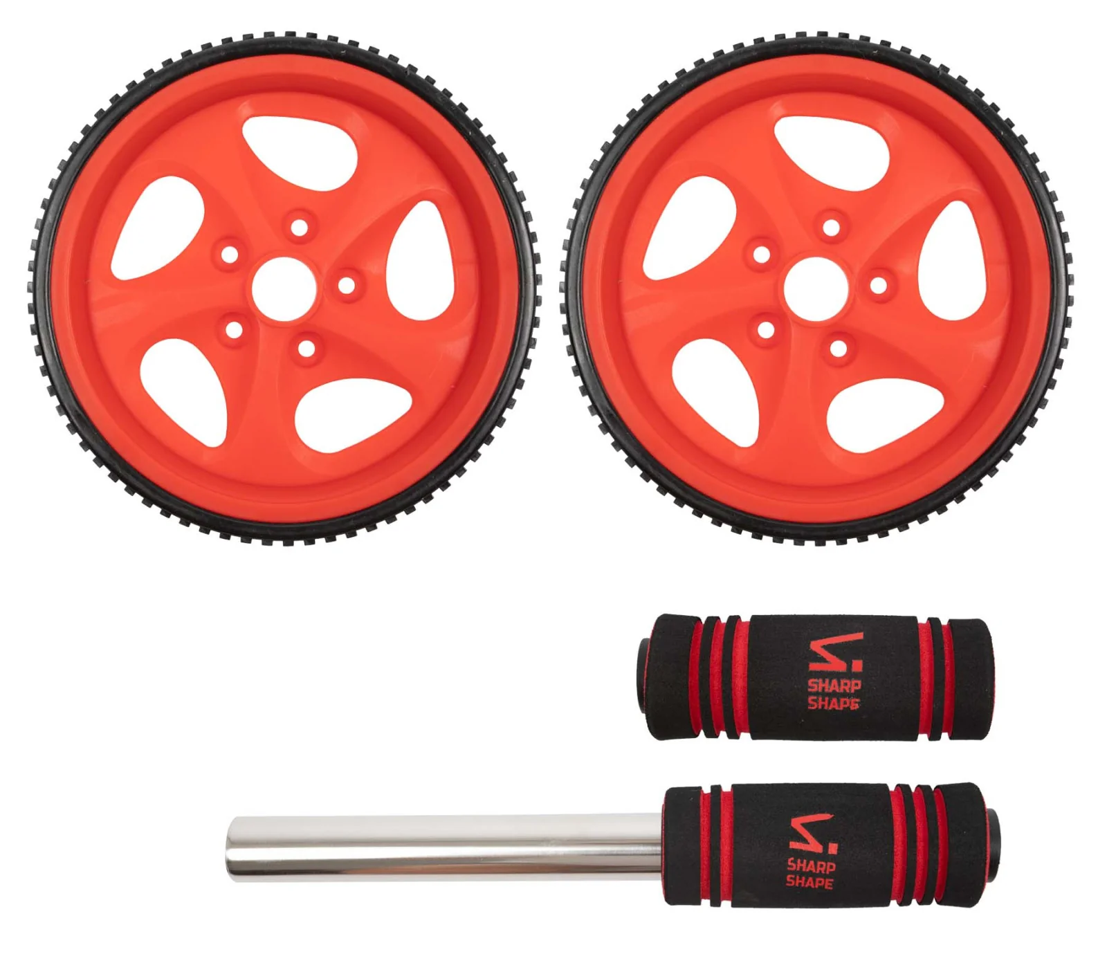 SharpShape Posilovací kolečko AB WHEEL červený