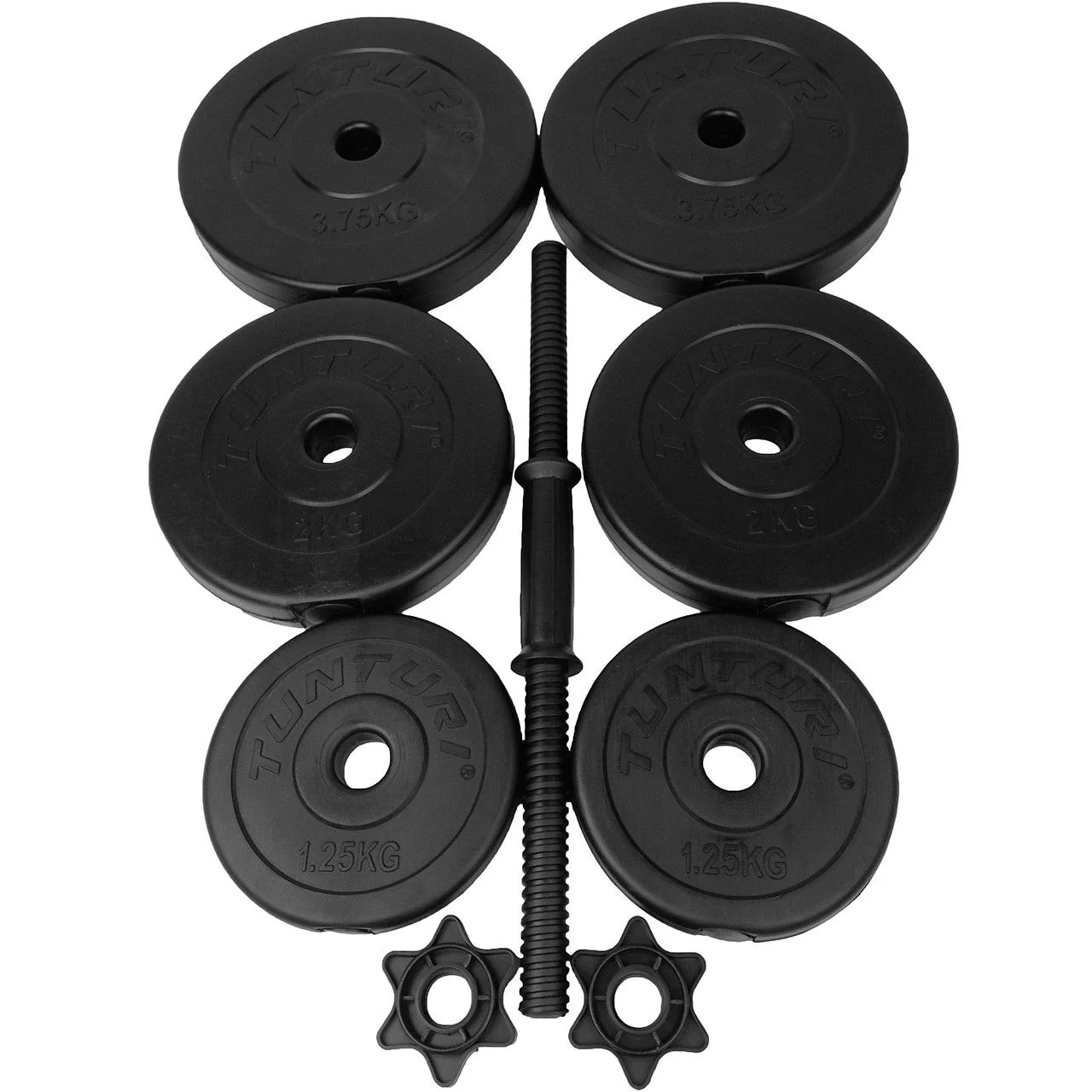 Tunturi Jednoruční nakládací činka 15 kg Vinyl 25 mm