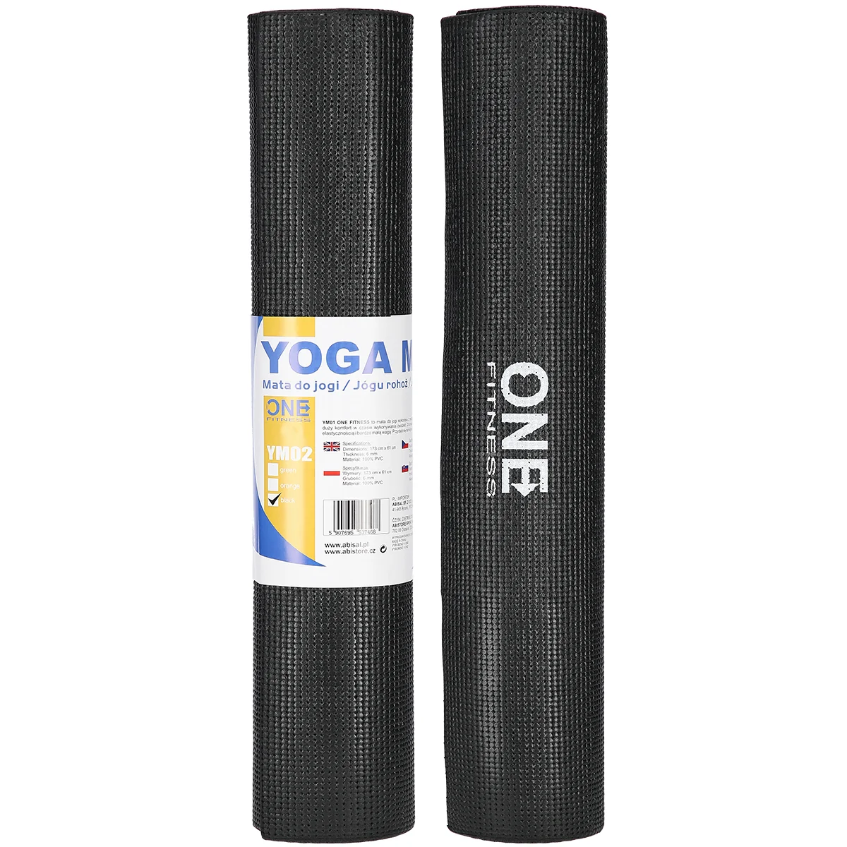 ONE FITNESS Podložka pro jógu YM02 černá