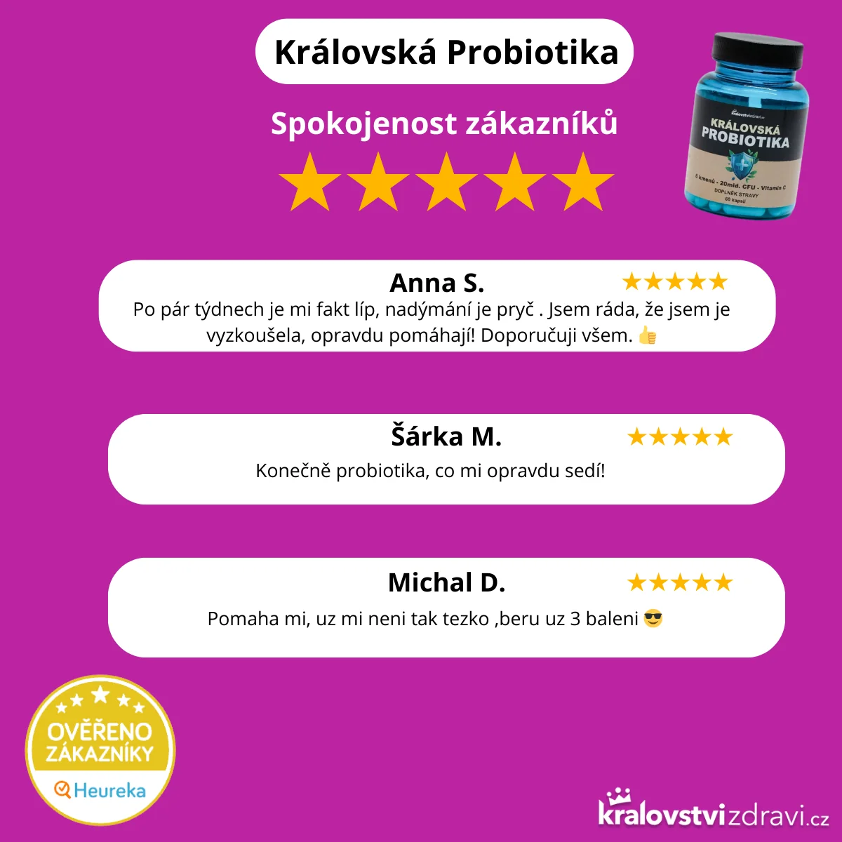 Království zdraví 2+1 Královská Probiotika komplex laktobacilů a bifidobakterií
