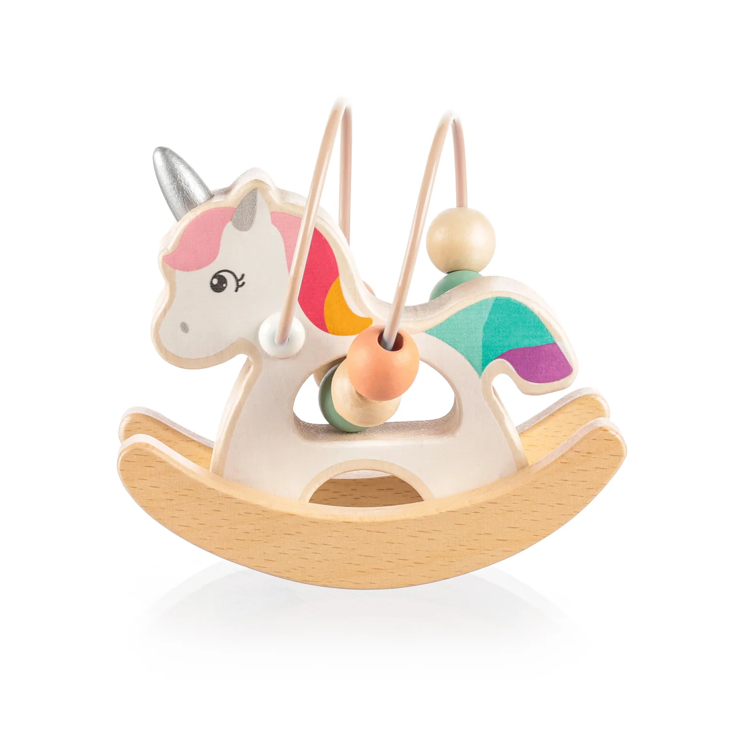 Zopa Dřevěný aktivity jednorožec, Pink 1