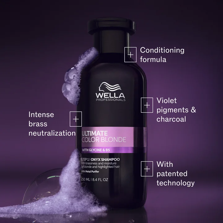 Wella Professionals Ultimate Color Blonde fialový šampon pro studenou blond 250 ml