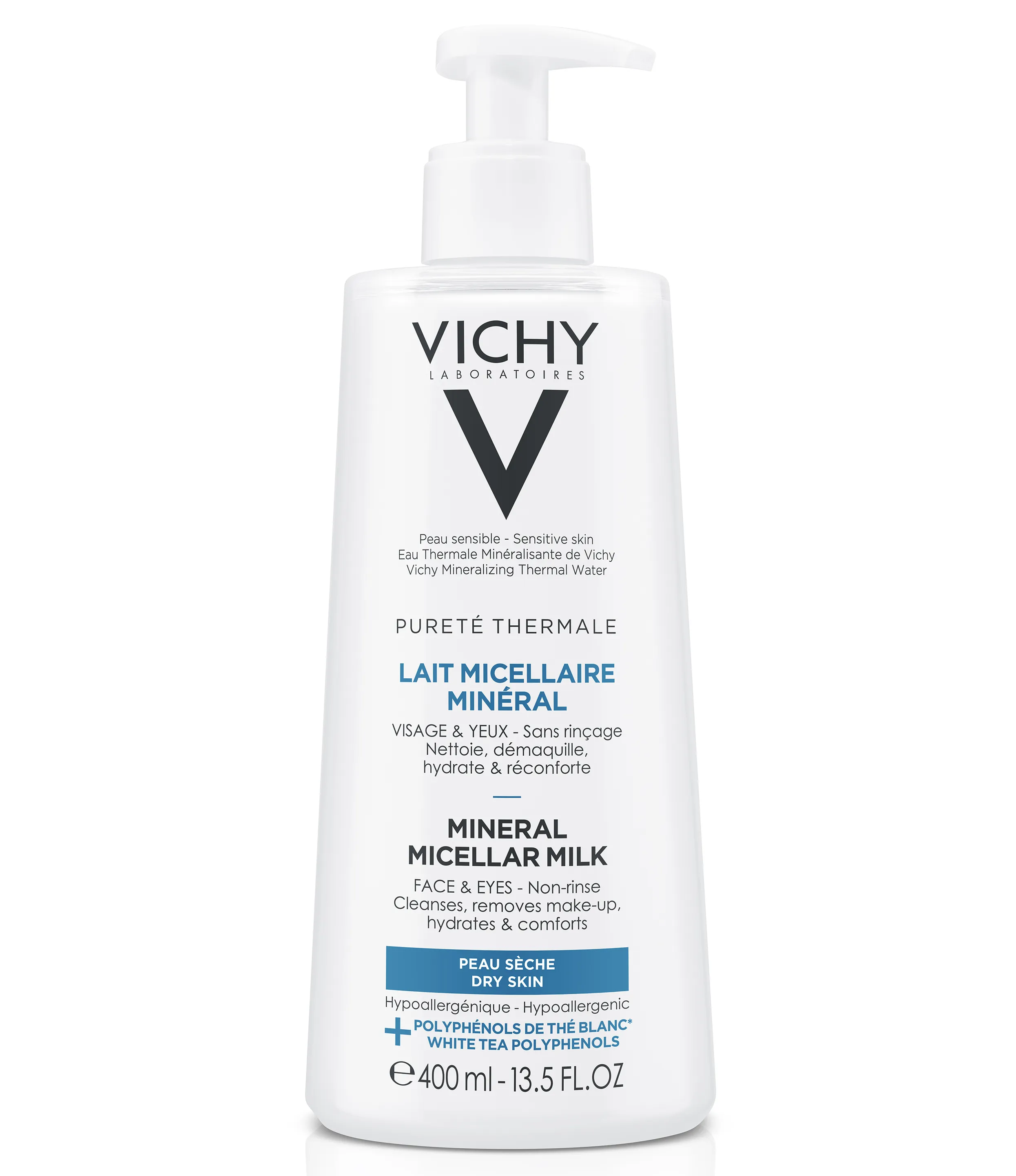 Vichy Pureté thermale Minerální micelární mléko pro suchou pleť 400 ml