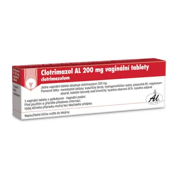 Clotrimazol AL 200 mg 3 vaginální tablety + aplikátor
