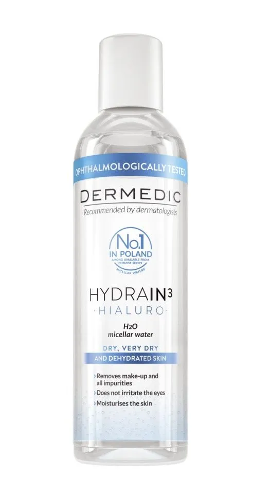 Dermedic Hydrain3 Hialuro H2O micelární voda 200 ml