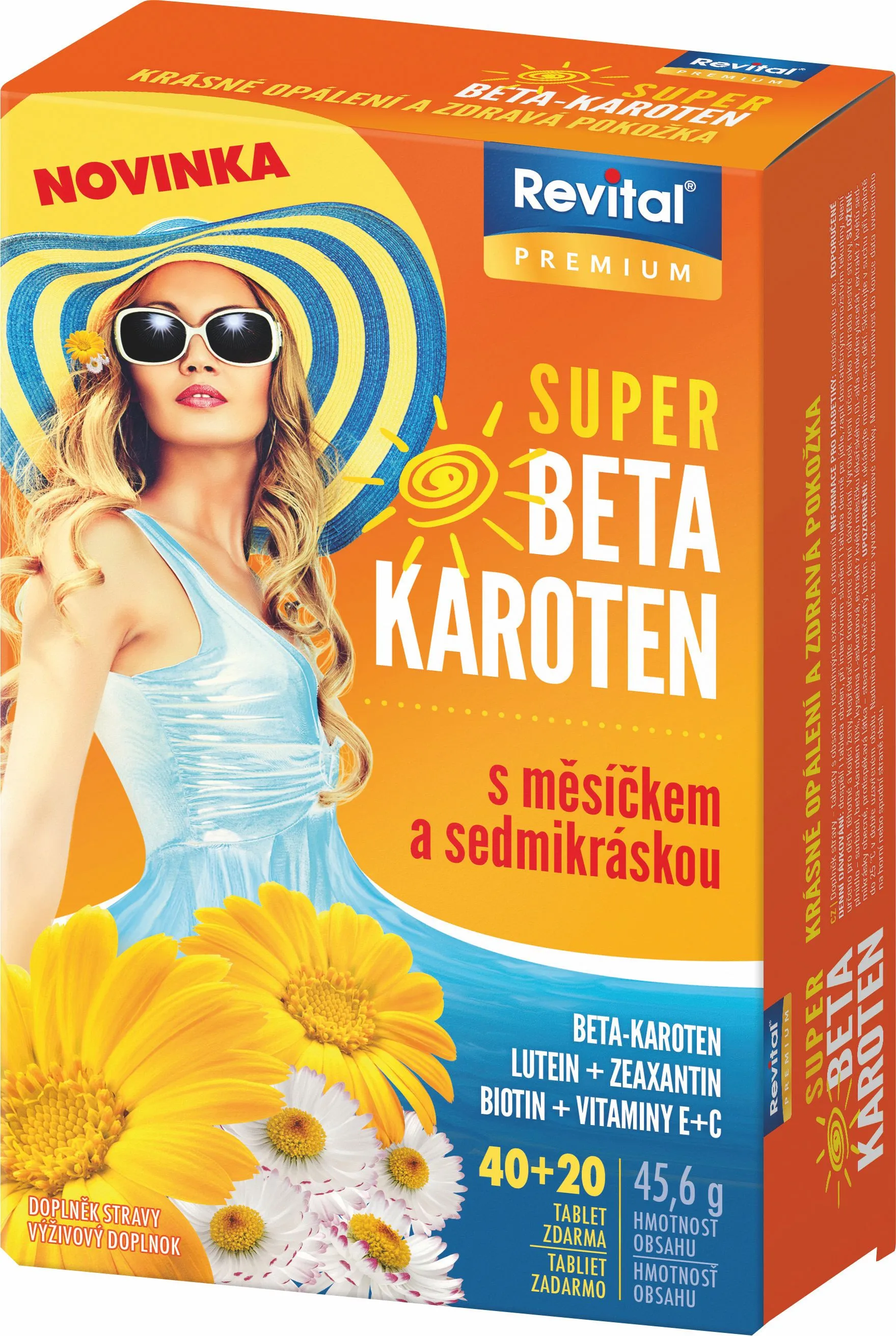 Vitar Super Betakaroten s měsíčkem a sedmikráskou 40+20 tablet