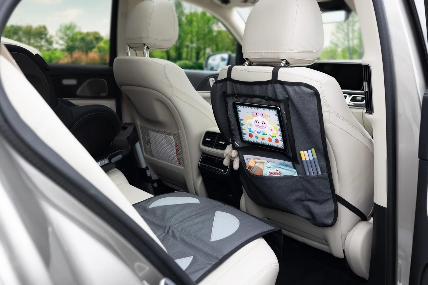 Zopa Ochrana sedadla pod autosedačku s kapsou na tablet omyvatelná, Grey