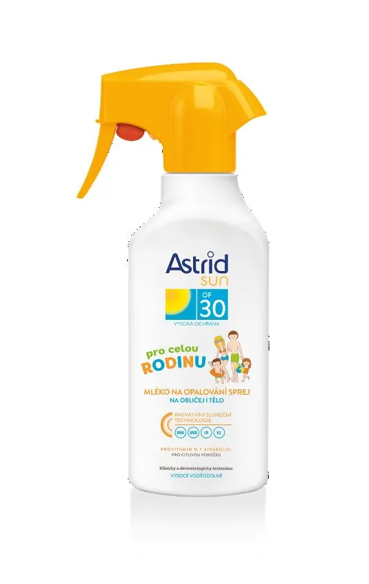 Astrid SUN Opalovací mléko rodinné OF 30 sprej 270 ml