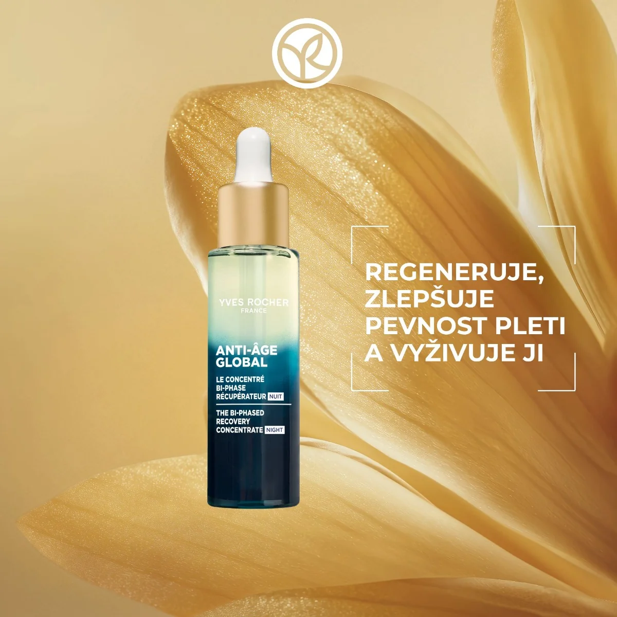 Yves Rocher Dvoufázové regenerační sérum na noc anti-age 30 ml