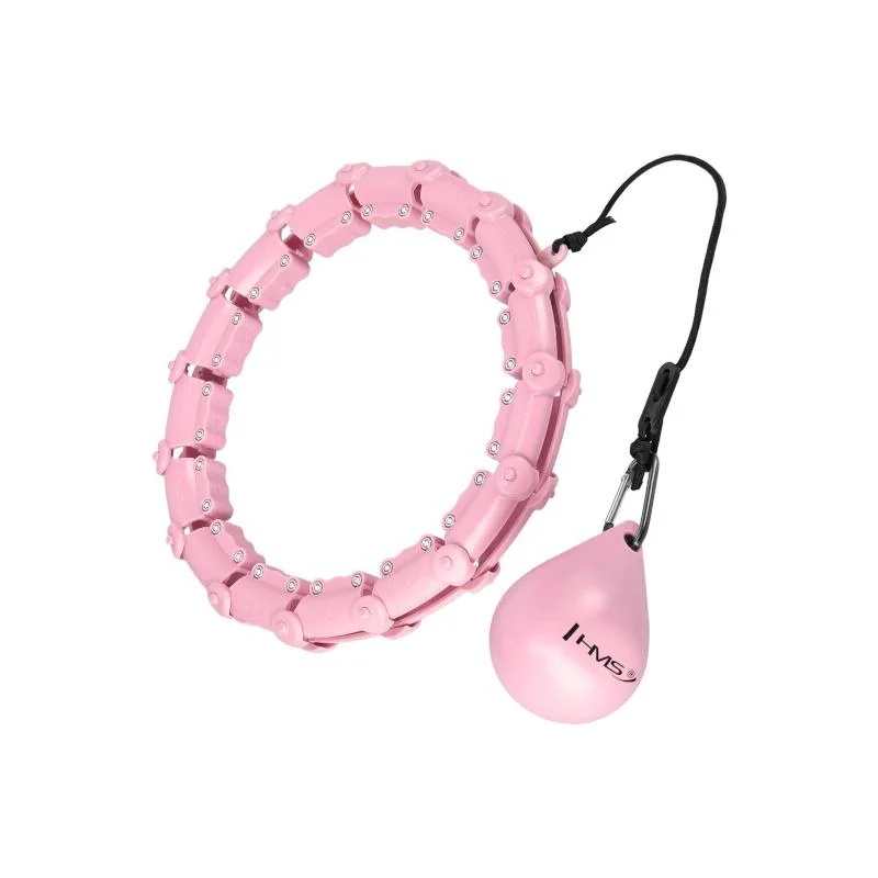 HMS Masážní hula hoop HHW11 PLUS SIZE se závažím růžová