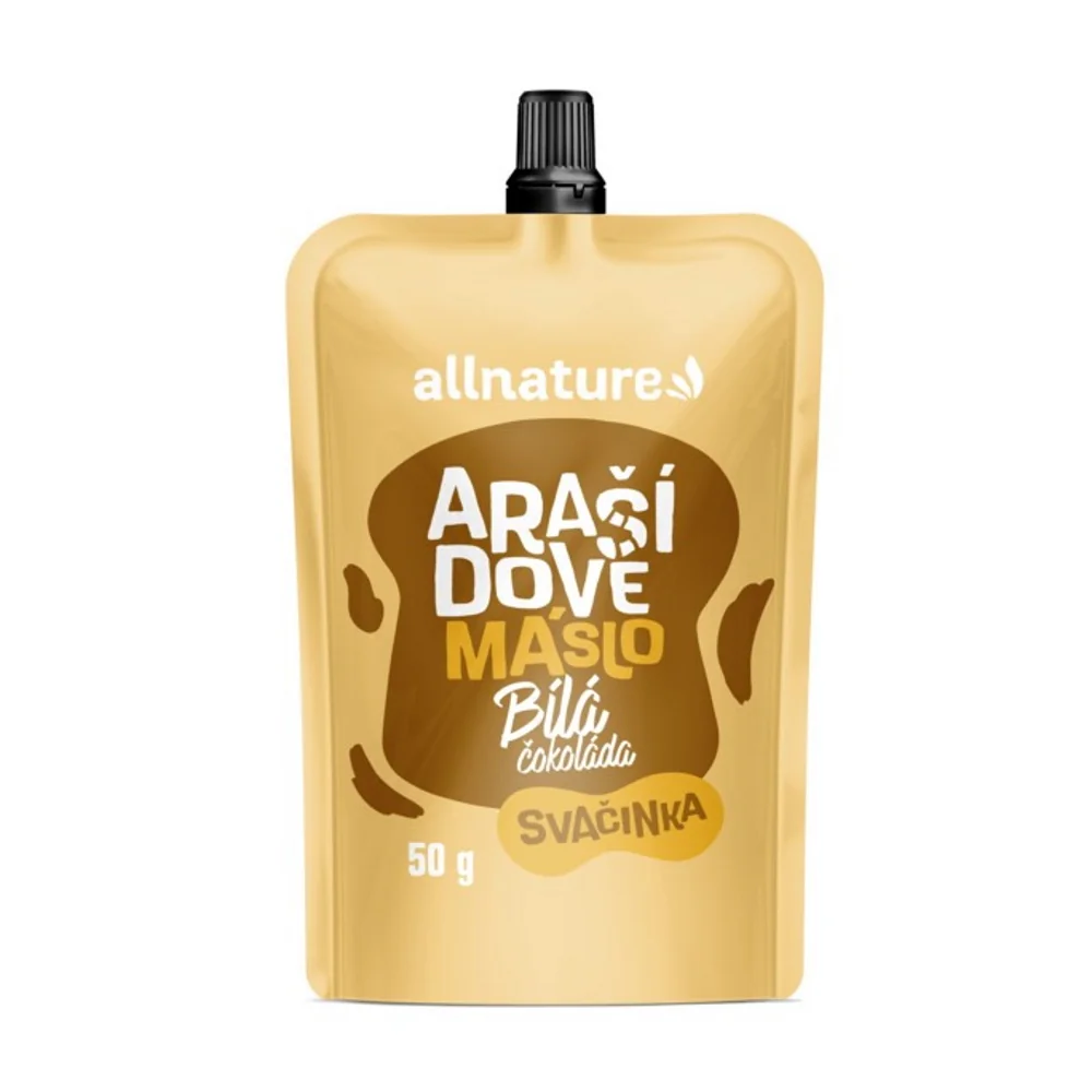 Allnature Arašídový krém s bílou čokoládou 50 g