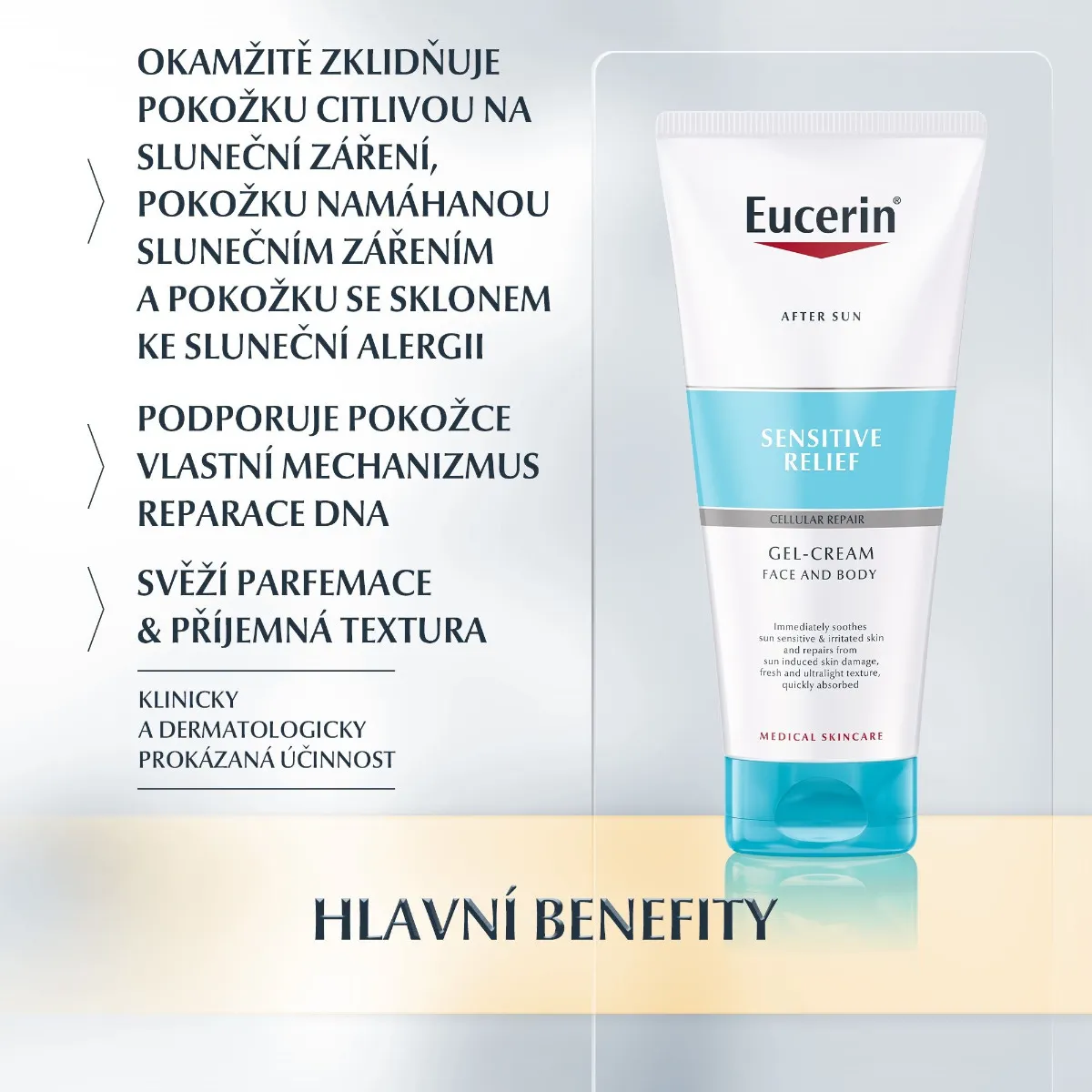 Eucerin SUN Regenerační gelový krém po opalování 200 ml