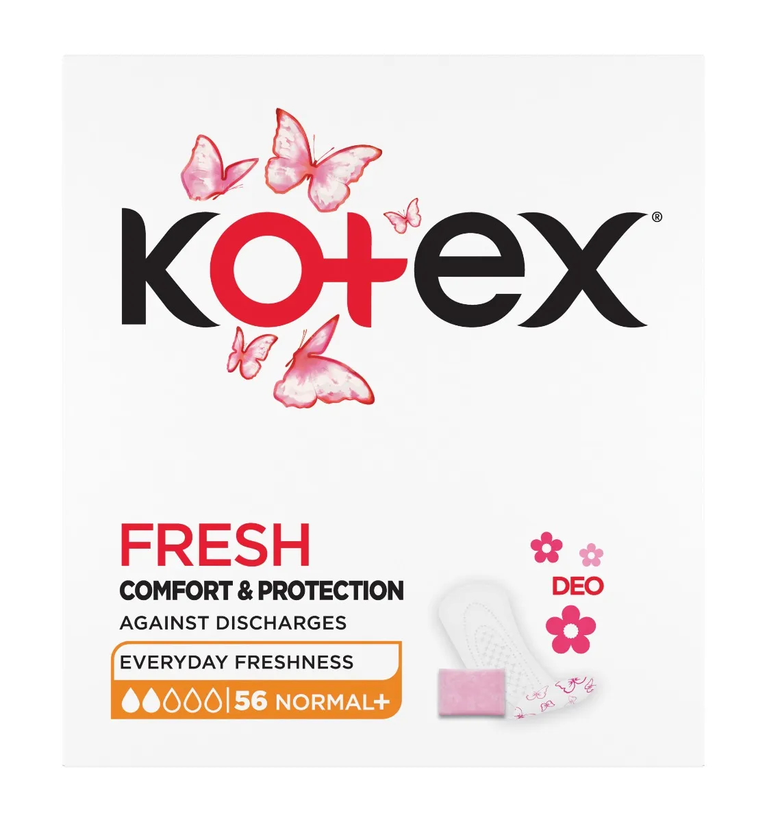 Kotex Fresh Liners Normal+ slipové vložky 56 ks