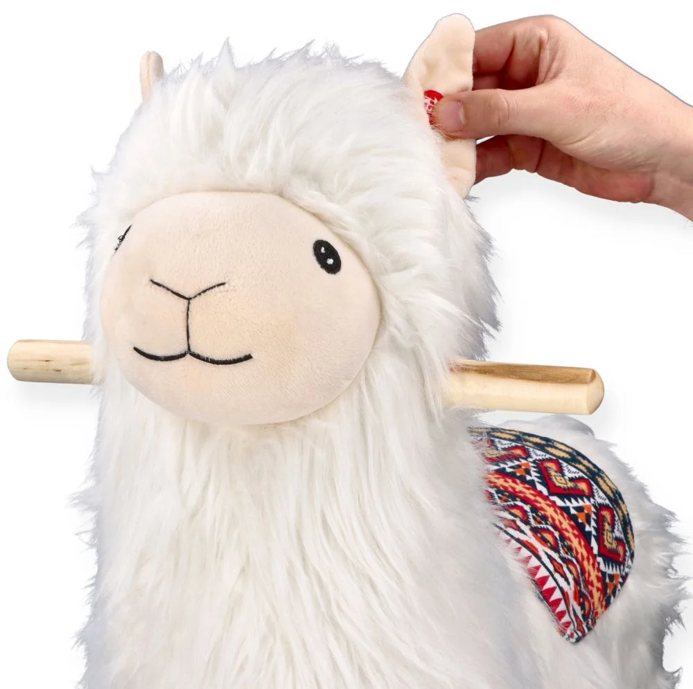 Adam Toys Houpací alpaka se sedlem a melodií – houpadlo 3+