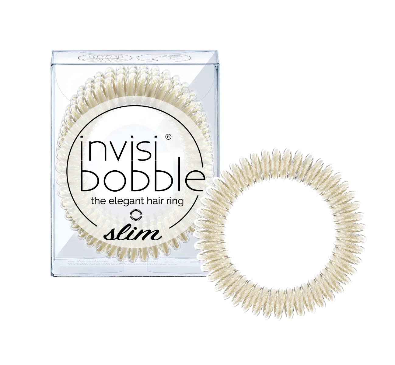 Invisibobble SLIM Stay Gold gumička do vlasů 3 ks