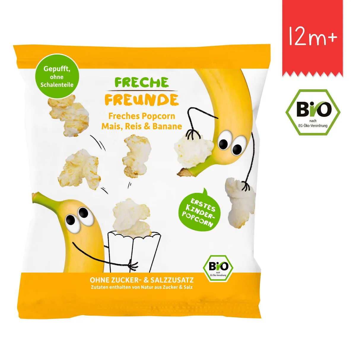 Freche Freunde BIO Popcorn kukuřice rýže a banán 20 g