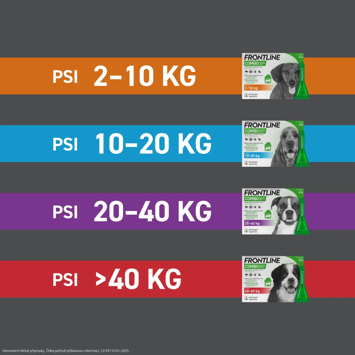 FRONTLINE COMBO pro psy 2–10 kg (S) 3 pipety