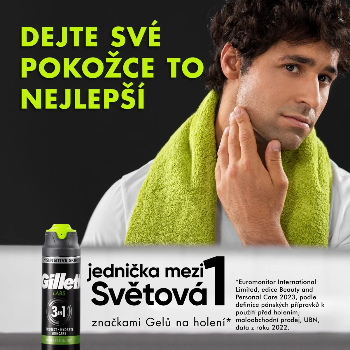 Gillette LABS 3v1 pánský gel na holení 198 ml