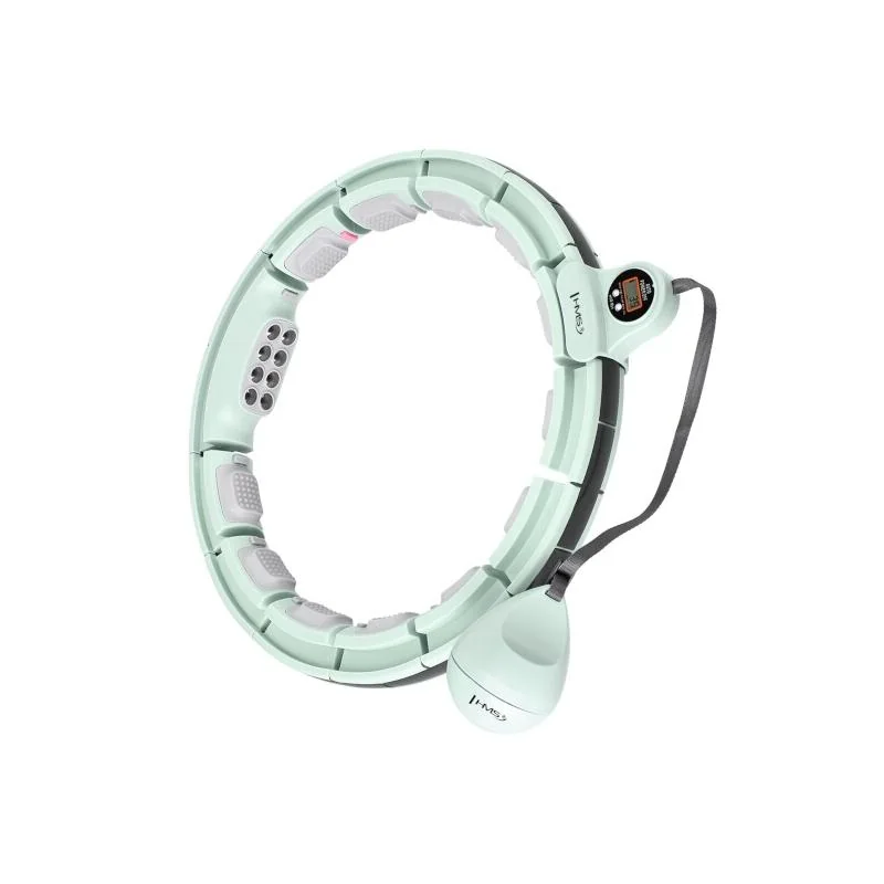 HMS Masážní hula hoop HHM13 se závažím, magnety a počítadlem zelená