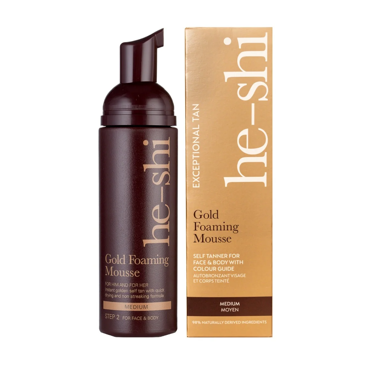 he-shi Gold Foaming Mousse samoopalovací pěna 150 ml