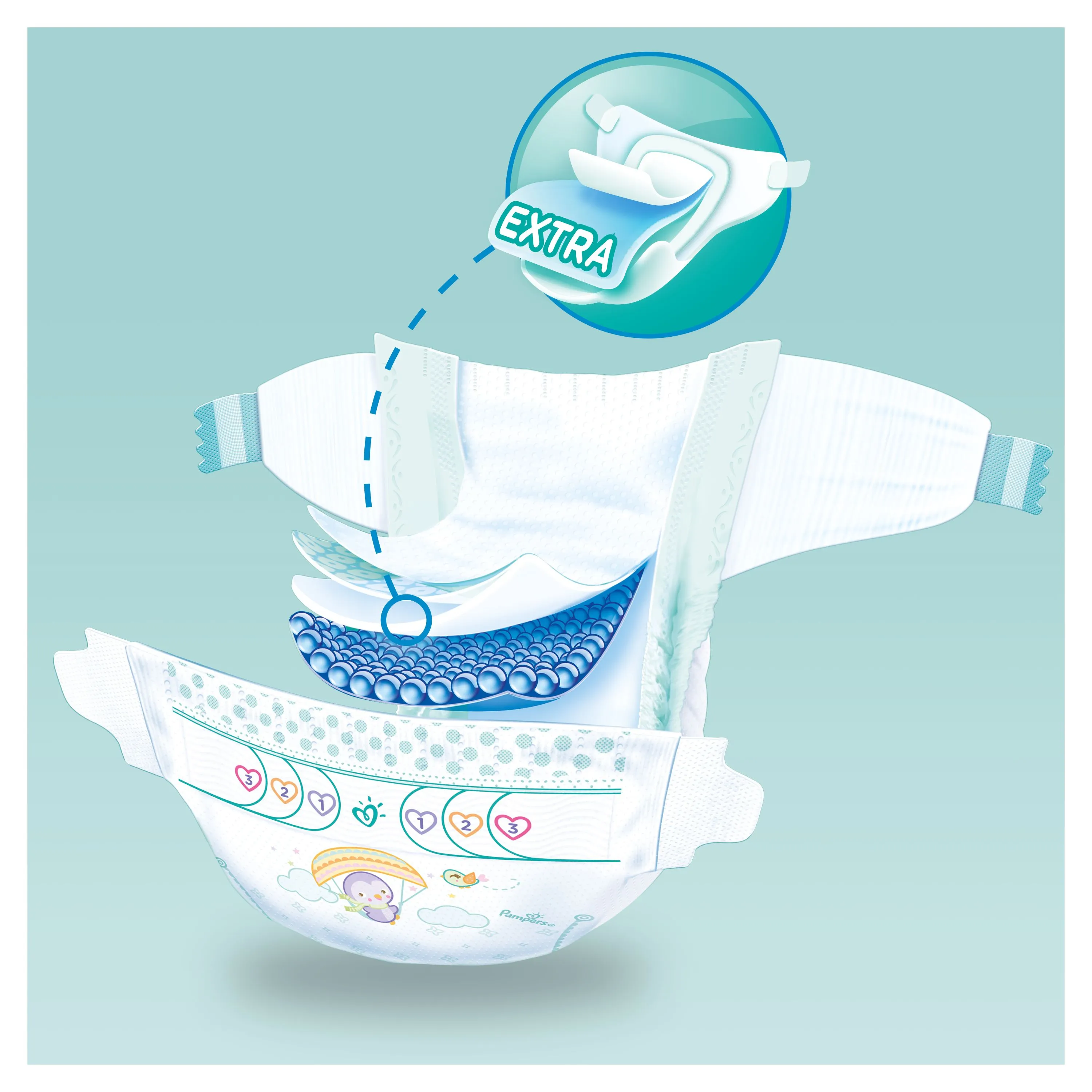 Pampers Active Baby vel. 4 dětské pleny Monthly Box 174 ks