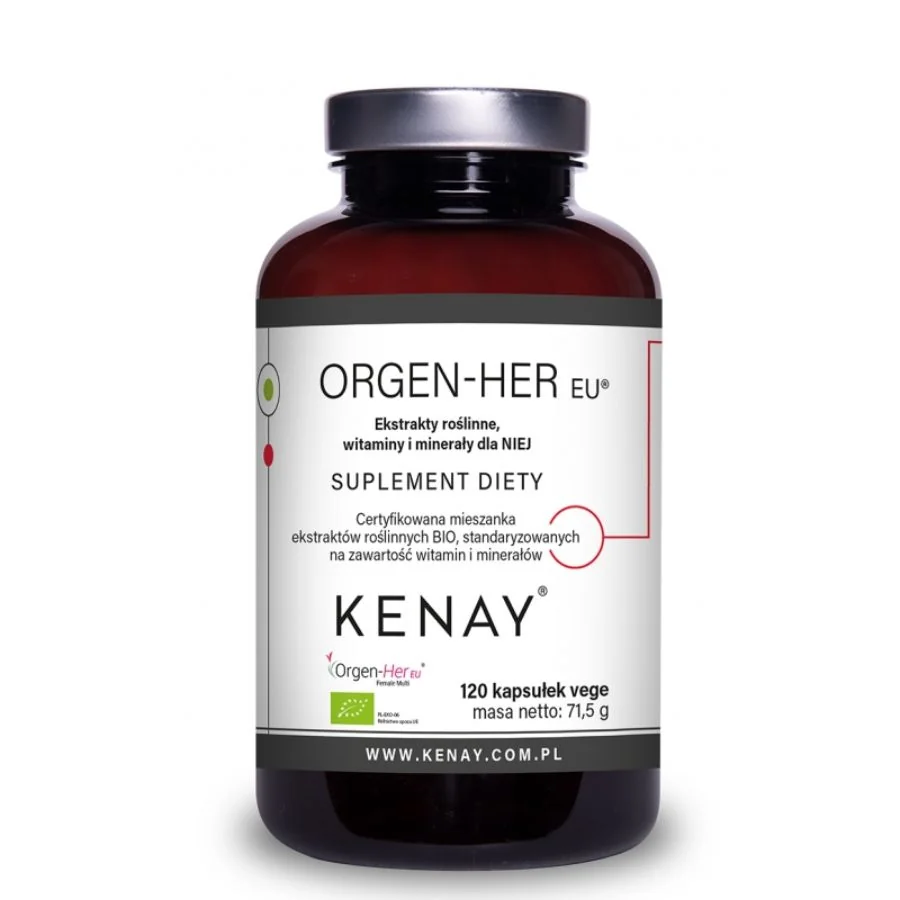 Kenay Orgen Her extrakty rostlinné vitaminy a minerály pro ni BIO 120 kapslí