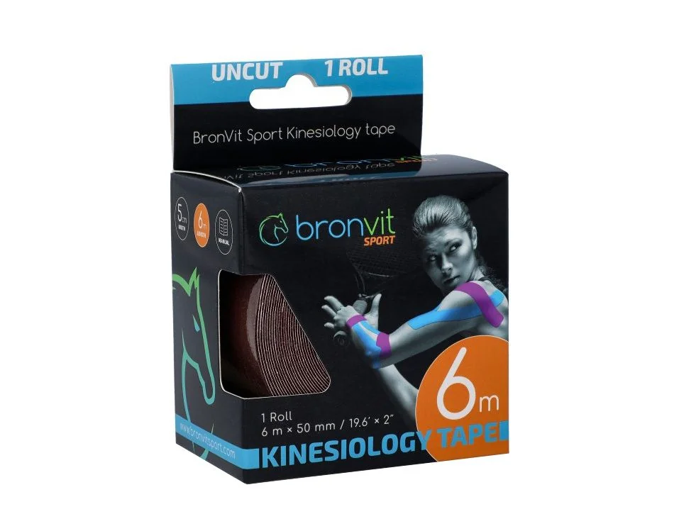 BronVit Sport Kinesio Tape classic 5 cm x 6 m tejpovací páska kávová