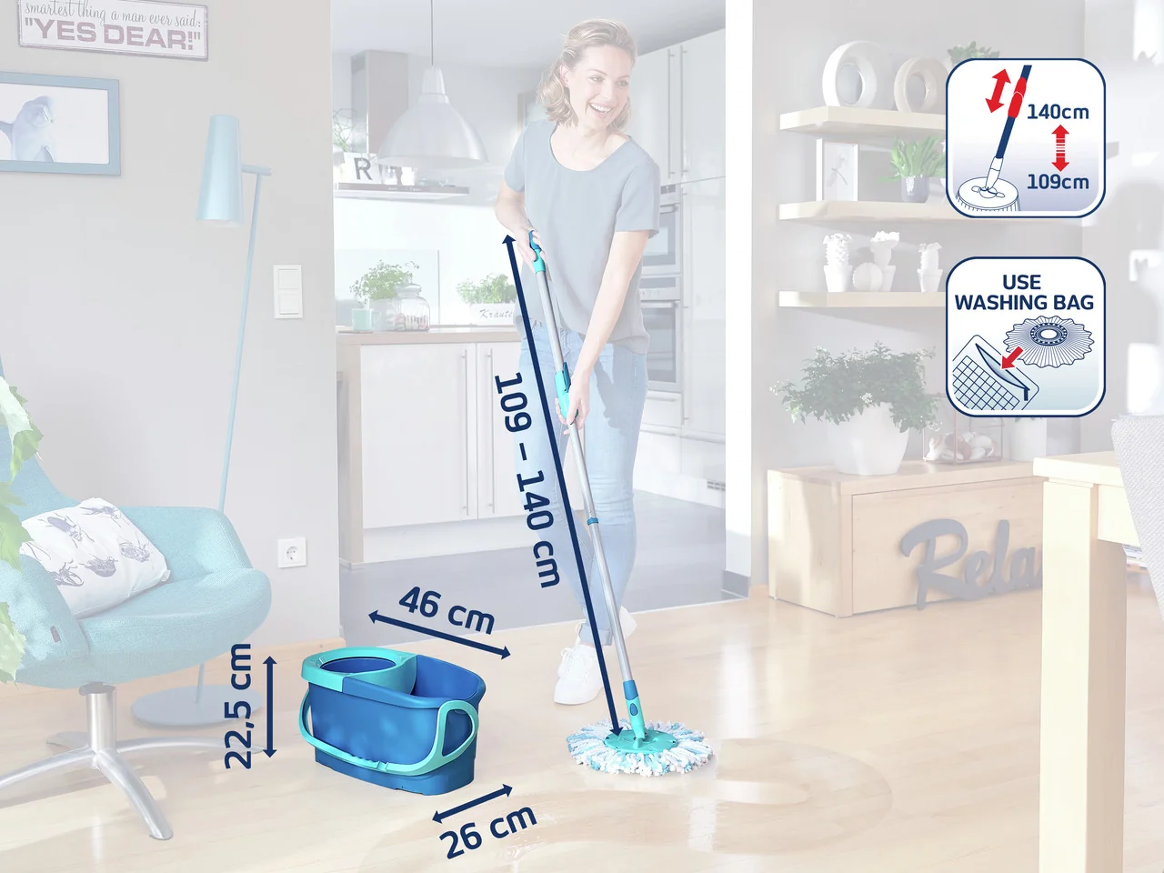Leifheit Clean Twist Disc Mop + náhrada SuperDuster Floor
