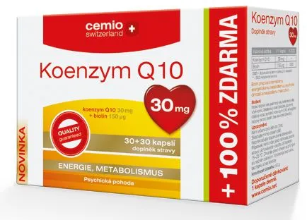 Cemio Koenzym Q10 30 mg s biotinem 30+30 kapslí