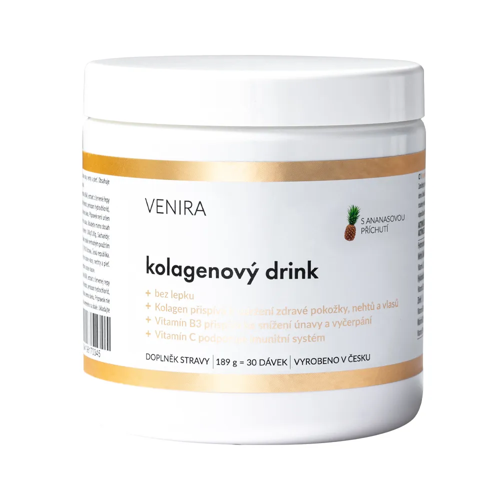 Venira Kolagenový drink pro vlasy, nehty a pleť ananas 189 g