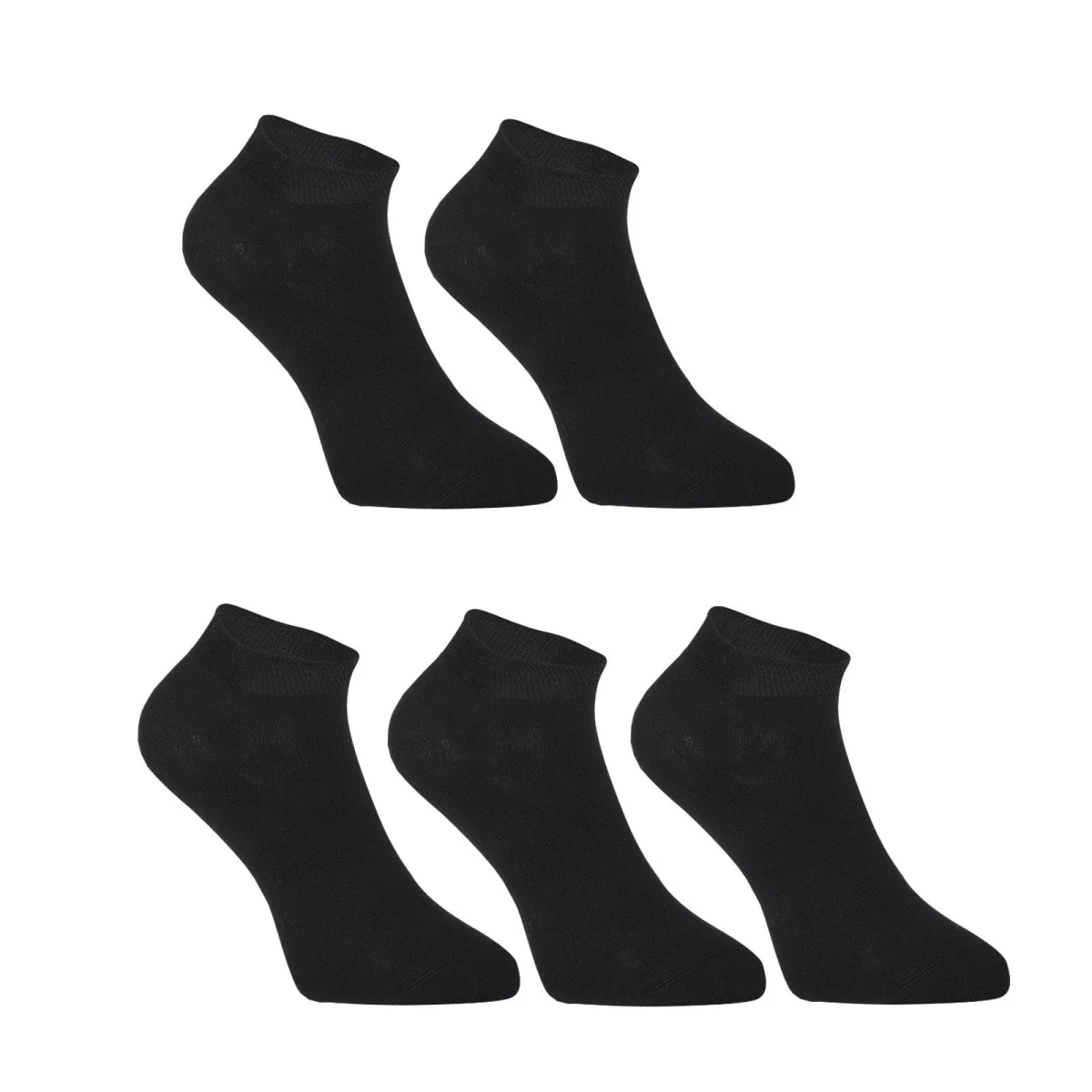 Styx 5PACK ponožky nízké bambusové černé (5HBN960)  XL
