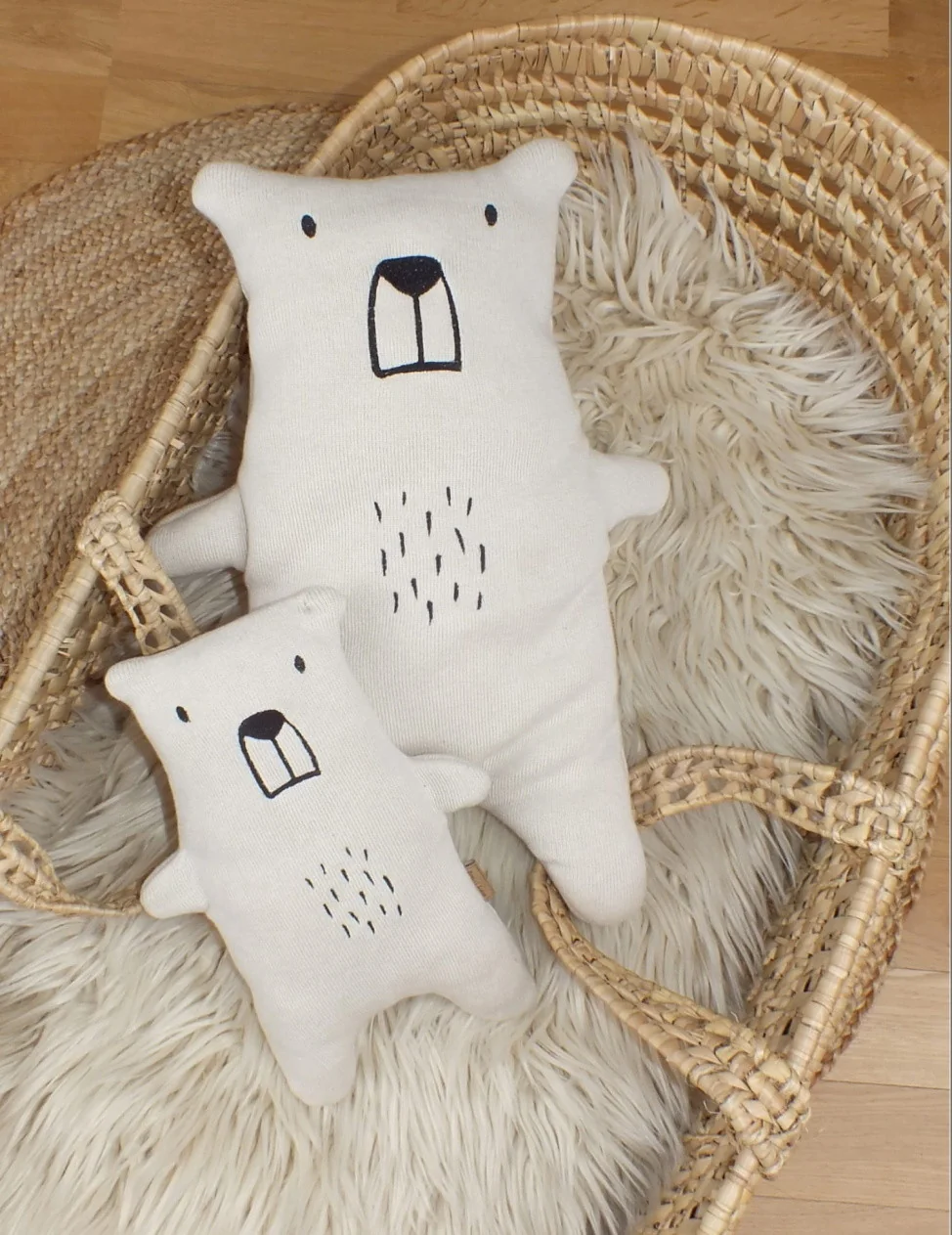 Z&Z Mazlíček, hračka pro miminka Maxi Bear 46 cm, bílý