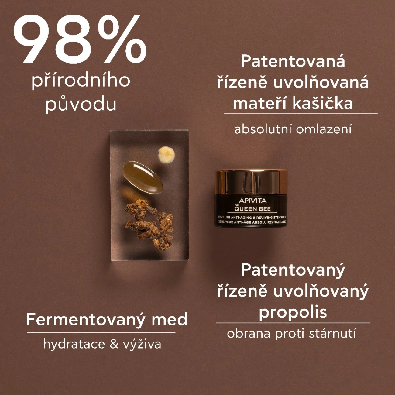 APIVITA Queen Bee oční krém proti vráskám 15 ml
