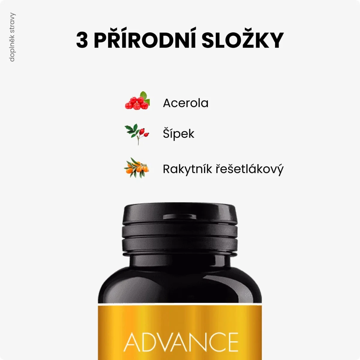 ADVANCE VitaCé přírodní vitamín C 60 kapslí