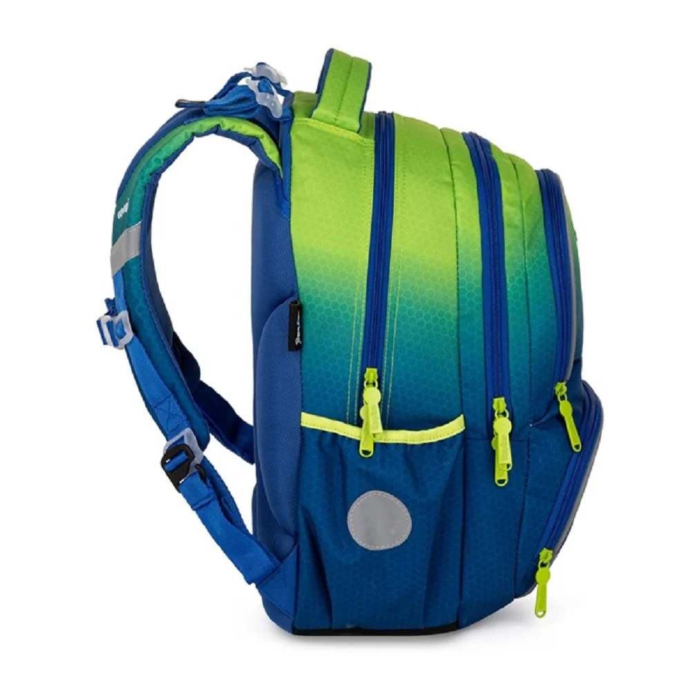 Oxybag OXY NEXT - školní set Ombre Green 3 ks: batoh, penál, sáček batoh, penál, sáček