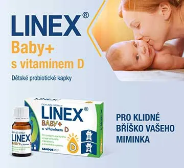 Linex Baby + s vitamínem D. Pro klidné bříško vašeho miminka.
