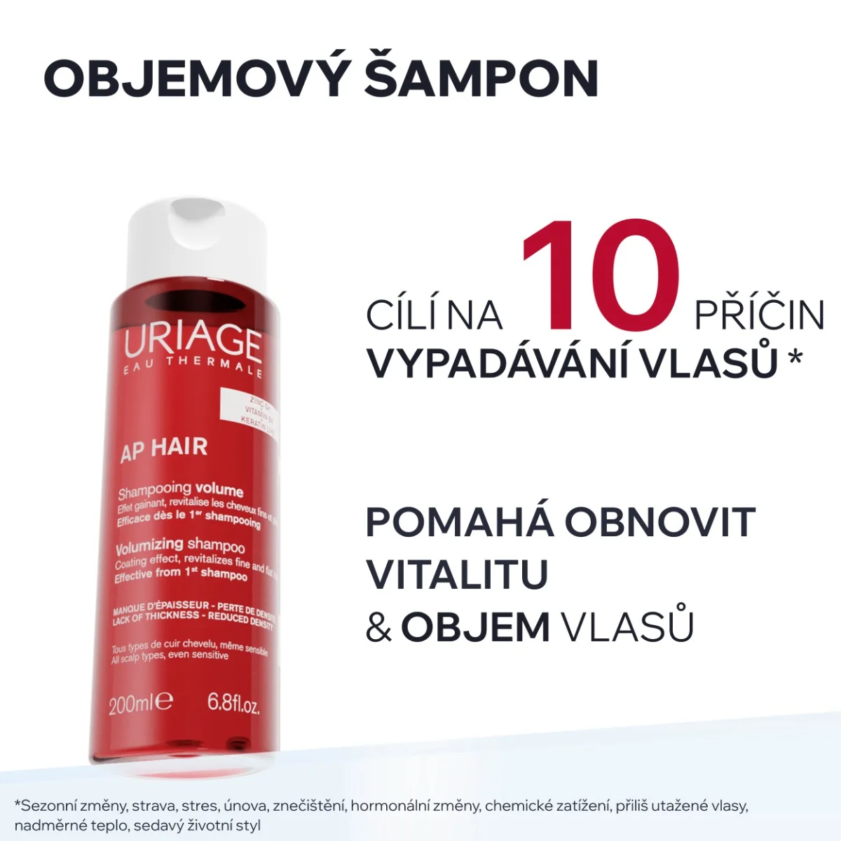 Uriage AP Hair Objemový šampon 200 ml