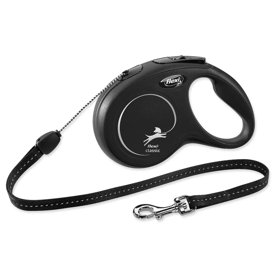 Flexi Vodítko Classic New lanko S černé 8m
