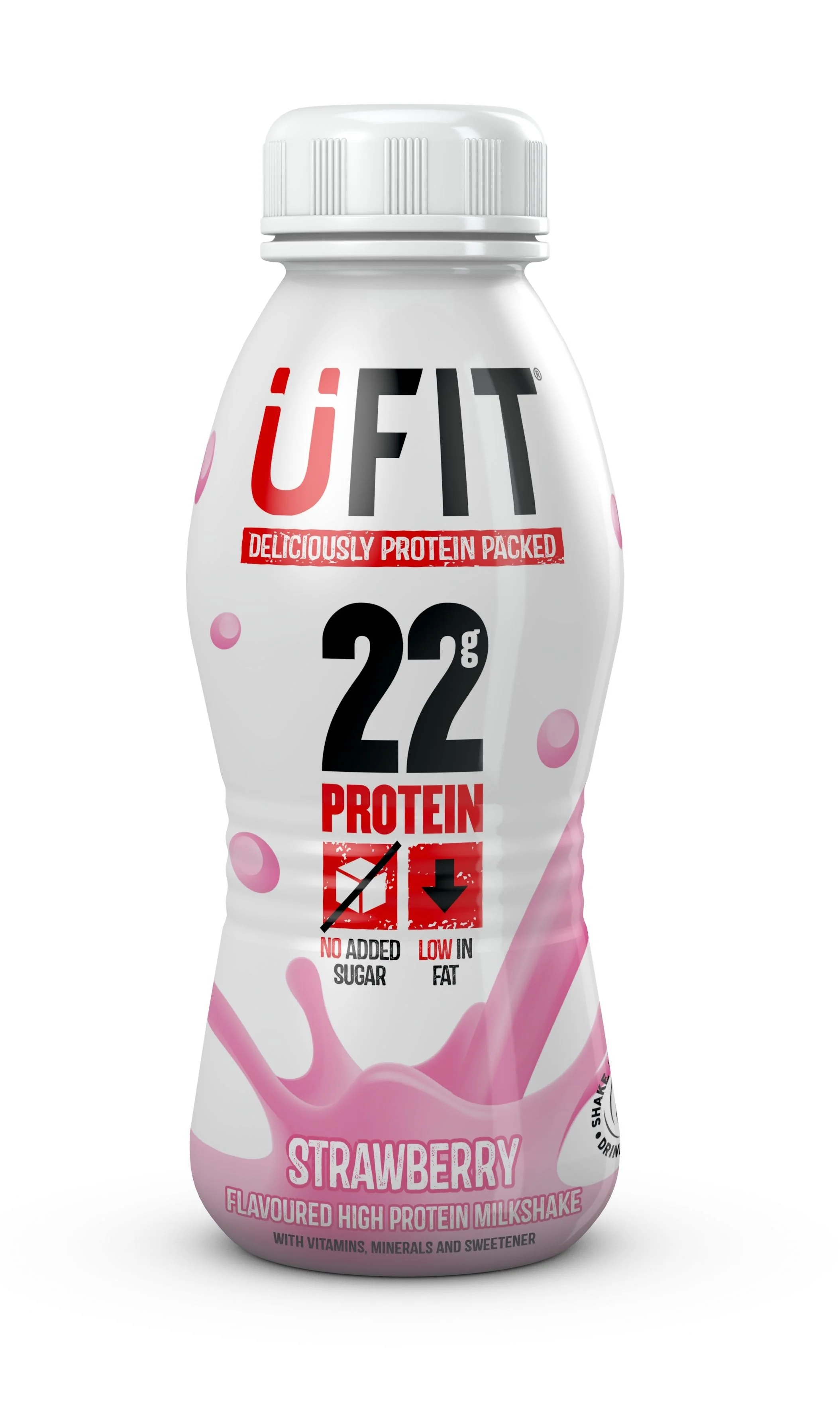 ÜFIT Proteinový nápoj 22g protein 310 ml jahoda