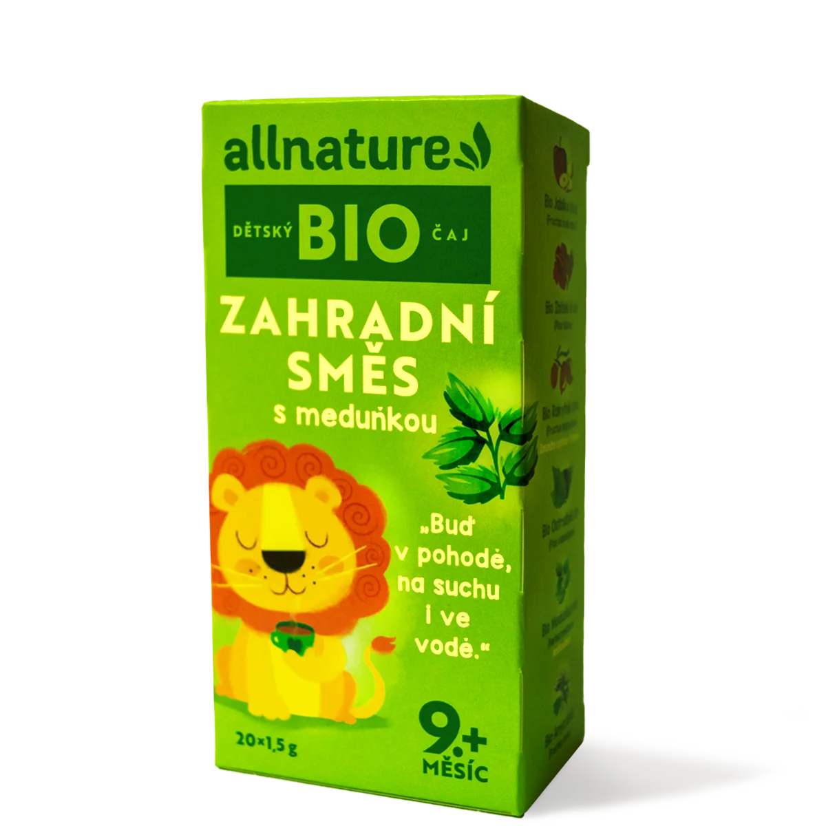 Allnature BIO Zahradní směs s meduňkou dětský čaj 20x1,5 g
