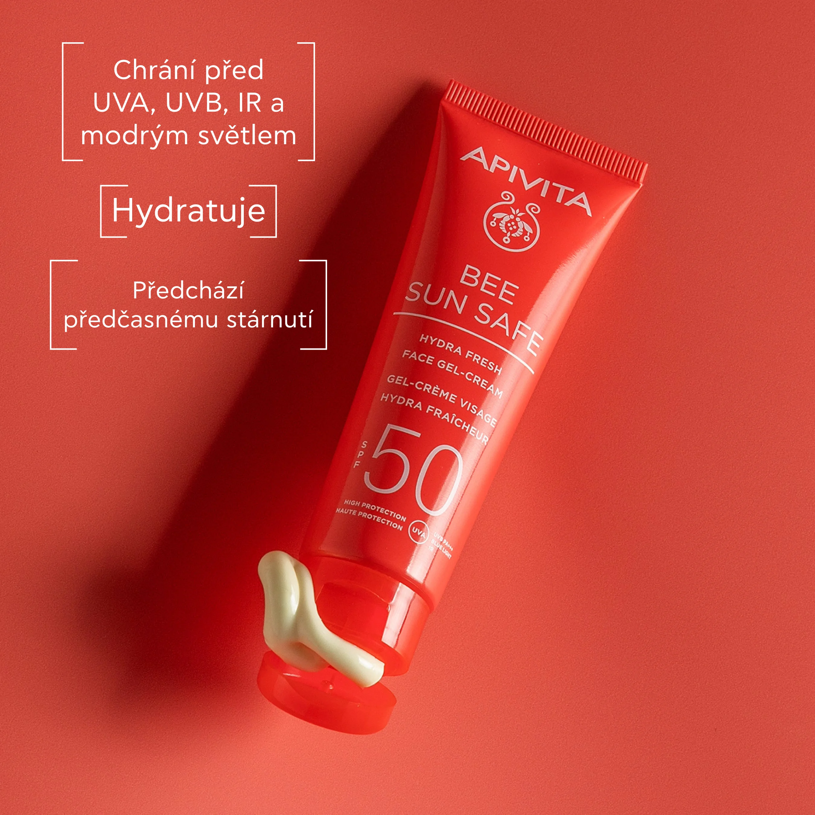 APIVITA Bee Sun Safe Hydra Fresh SPF50 pleťový gelový krém 50 ml