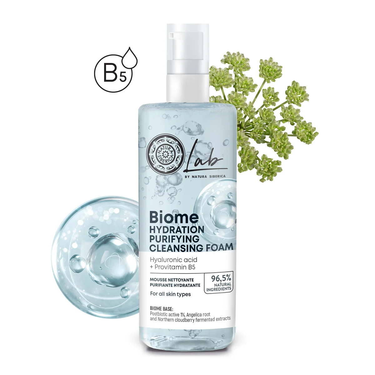 Natura Siberica Lab Biome Hydration Čisticí pěna na obličej 200 ml