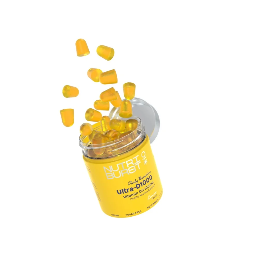 Nutriburst Ultra D 1000 gummies s vitamíny D3 a K2 60 ks citron