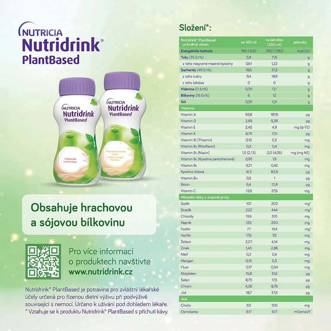 Nutridrink PlantBased s příchutí mango/marakuja 4x200 ml