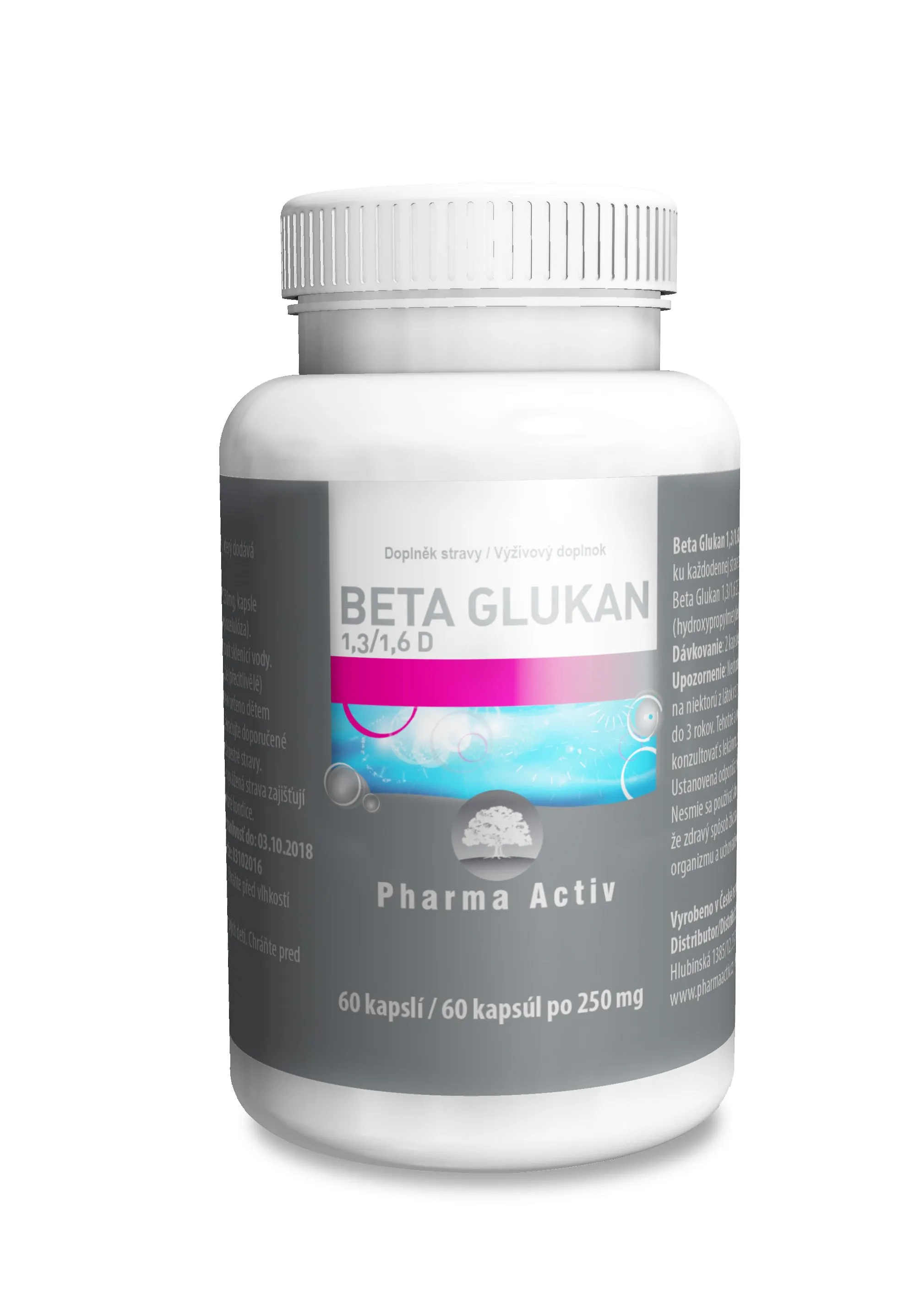 Pharma Activ Beta Glukan 1.3/1.6 D 60 kapslí
