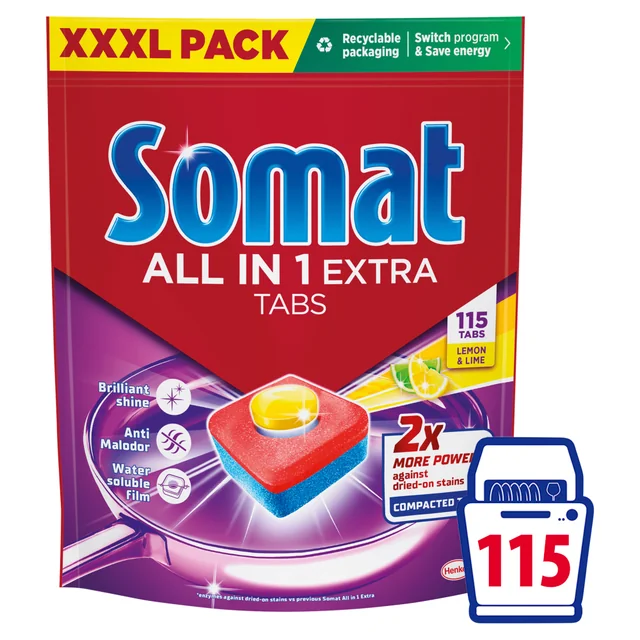 Somat All in One Extra Lemon tablety do myčky 115 ks
